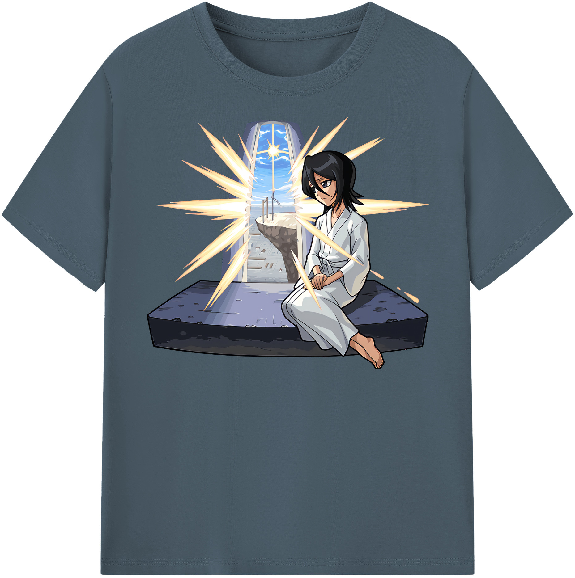（画像用） ブリーチ 朽木ルキア BLEACH Kuchiki Rukia 綿100％半袖Tシャツ（フロントプリント）